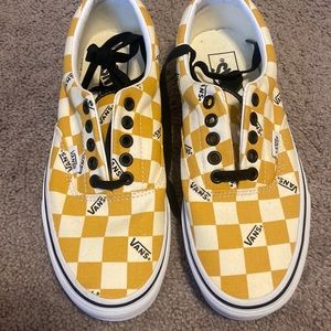 Yellow checkerboard vans